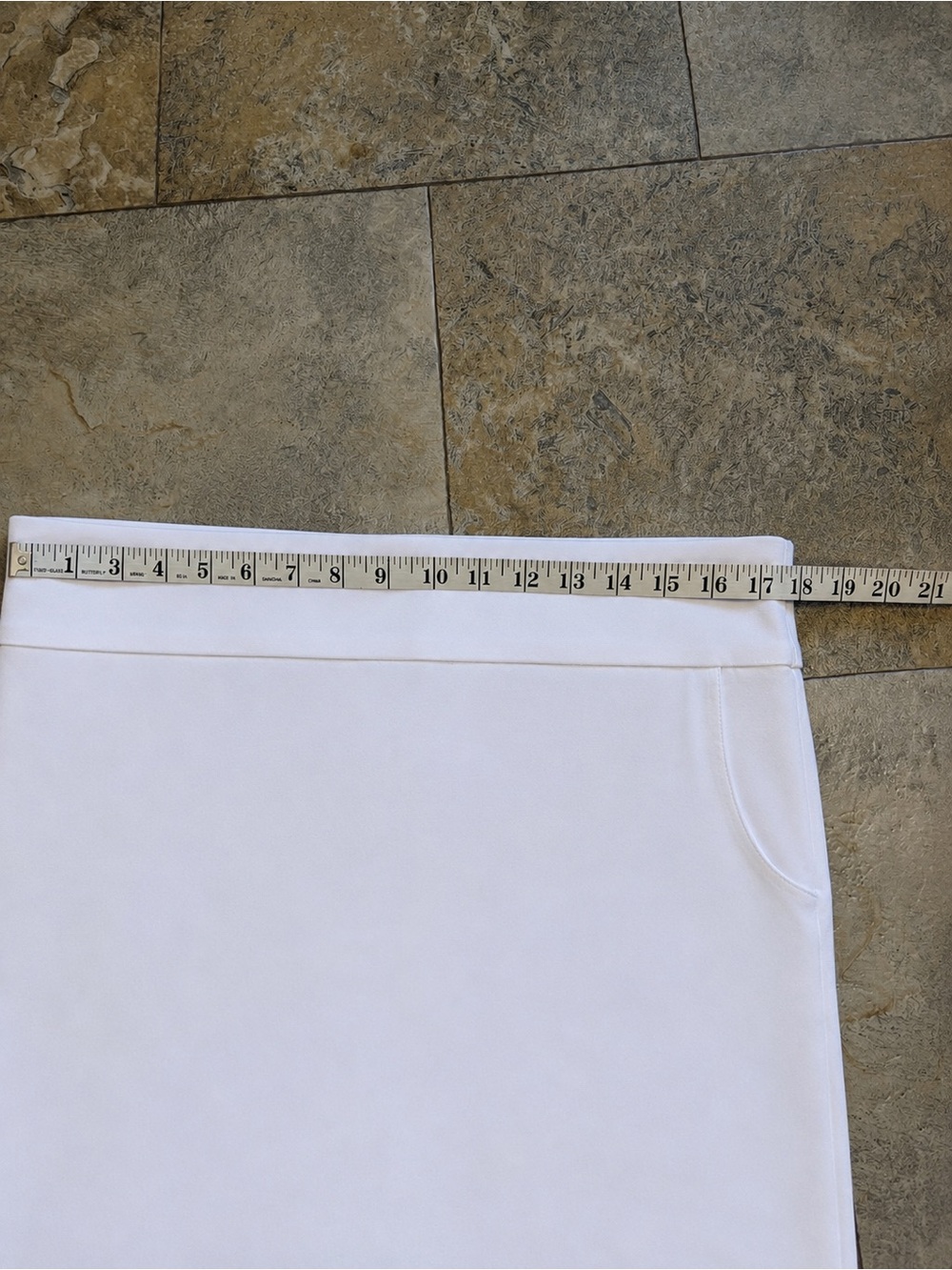 New Directions White Skort 14 Yoga Waist Strech Pockets EUC-Washed - Picture 4 of 8
